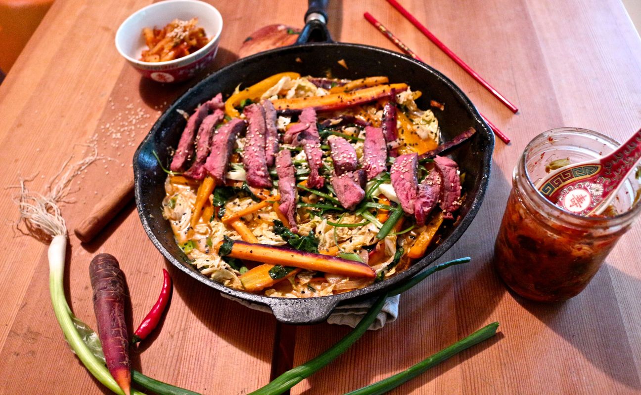 Sweet And Spicy Beef Stir Fry With Kimchi Naked Cuisine