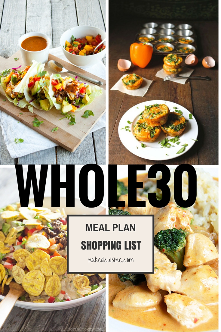 Whole 30 Meal Plan: Week 1 - Naked Cuisine